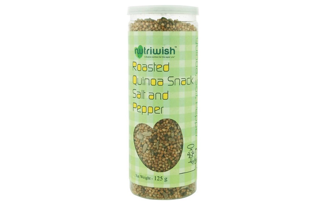 Nutriwish Roasted Quinoa Snack Salt & Pepper   Jar  125 grams